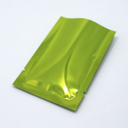 Green aluminum foil mylar vacuum bag pouches heat seal food storage package bags for sale