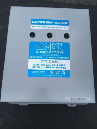 JOSLYN SURGITRON I AC SURGE PROTECTOR 1455-85 208Y/120VAC 3 PH 4 WIRE GROUND WYE