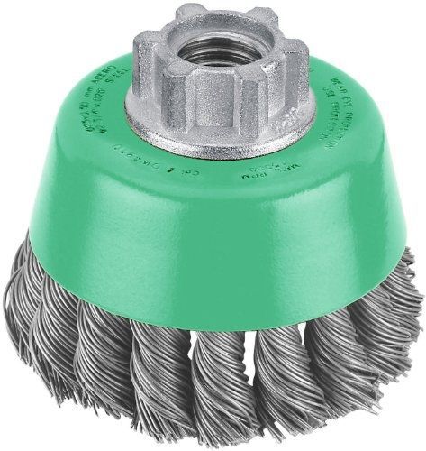 Hitachi 729201 3-Inch Twist Knot Carbon Steel Wire Cup Brush, Multi-Arbor