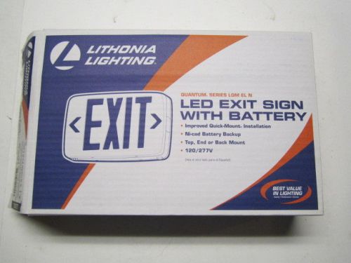 NEW Lithonia Lighting LQM SW 3R Combo Exit light Sign Red LED 120/277V