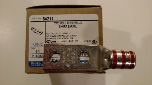 T&amp;b 54211 3/0awg orange 2h cop lug 1 box for sale