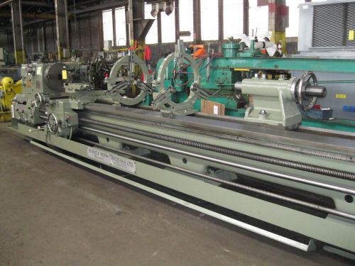 Lathe: 25&#034; x 175&#034; Binns &amp; Berry, 3J, 2 SR, Taper, 12.5 HP, 600 RPM, New Ways