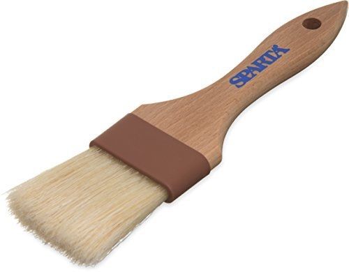 Carlisle 4037400 Sparta Wide Flat Basting Brush with Boars Bristles, Hardwood