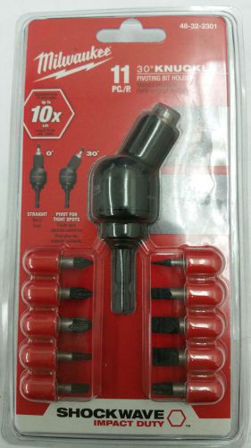 MILWAUKEE 48-32-2301 11 PIECE 30 DEGREE KNUCKLE BIT HOLDER SET FREE SHIP USA