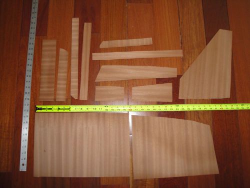 12 pieces of ribbon mahogany wood veneer with paper backer for sale
