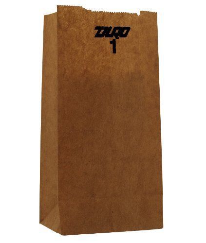 Duro Grocery Bag, Kraft Paper, 1 lb Capacity, 3-1/2&#034;x2-3/8&#034;x6-7/8&#034; 500 ct, ID#