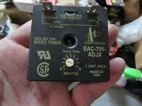 York A-1 Components Delay Make Timer EAC-701ADJX 18-288VAC 1AMP MAX