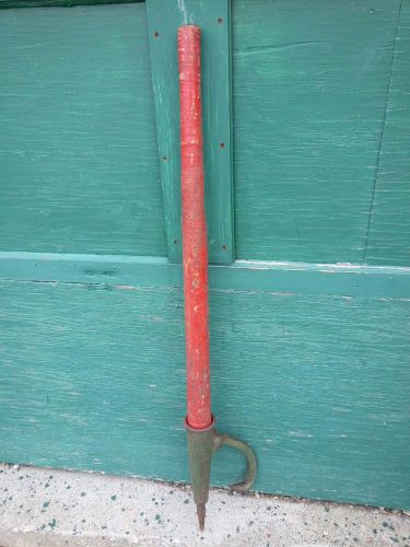 ANTIQUE Cant Hook 45&#034; Log Roller Peavey Lumber Jack Mill Signed R. Desmarais