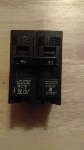 Siemens QP240 Circuit Breaker  (40 Amp, 2 Pole, 120/240 Volt)