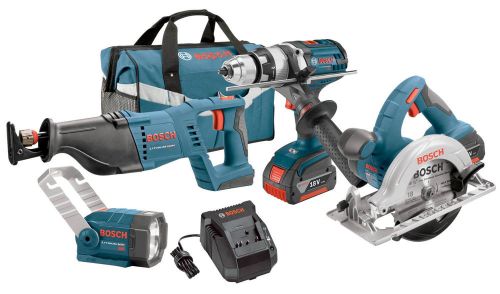 Bosch clpk402-181 18-volt lithium-ion 4-tool cordless combo kit for sale