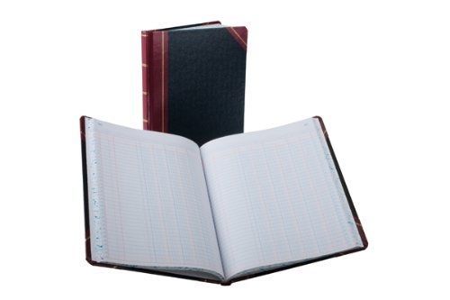 Boorum &amp; Pease 21 Series Columnar Book, 6 Column, 150 Page, Black/Red