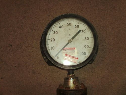 Vintage ashcroft duragauge pressure gauge 0-100 for sale