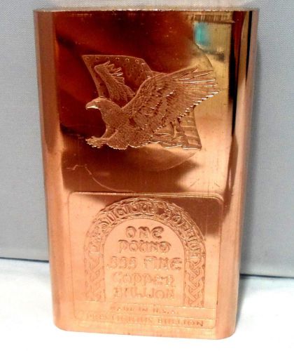 5 LBs. Eagle Flag .999 Copper Bullion Art Bar Ingots FREE Shipping