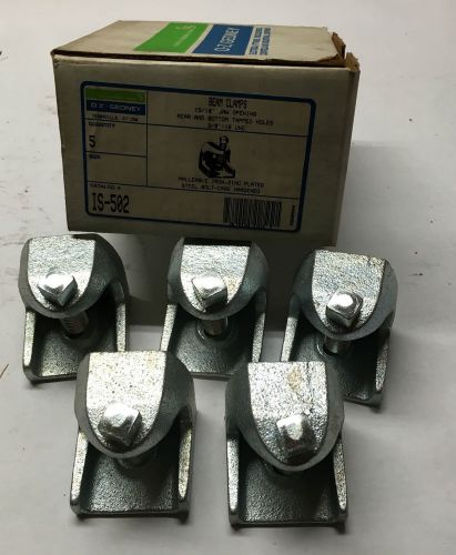 Oz gedney is-502 2&#034; insulator supports - beam clamps - 15/16&#034; jaw opening qty. 5 for sale