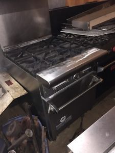 Used american range 4 burner commercial range for sale