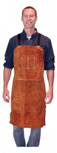 3836 Bib Apron Leather 24X36Dark Brown by Tillman