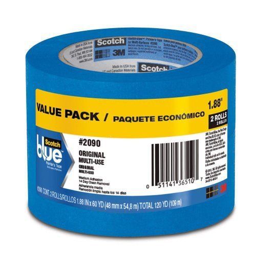 Scotch blue painter&#039;s tape 2 roll value pack 1.88&#034; x 60 yd for sale