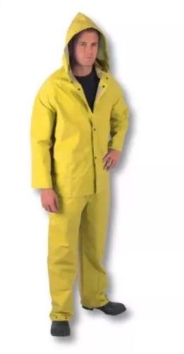 3001 STYLE  SIZE M  PVC Poly Heavy Duty 3-Piece Rain Suit