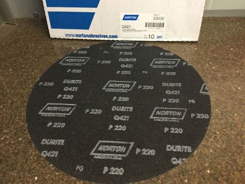 Floor sanding screen discs 220 grit 16&#034; norton durite q421 buffer mesh (10 pack) for sale