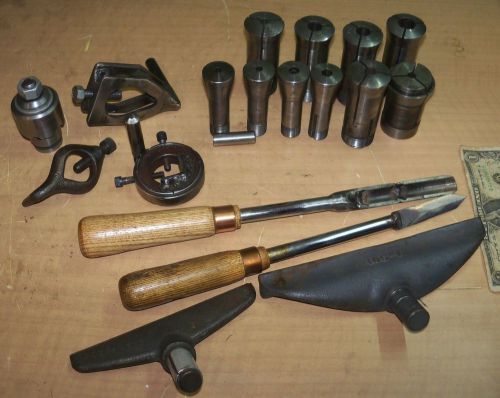 LOT of used Lathe Collets,  Sheffer Hardinge Advance collets Lathe Dogs etc