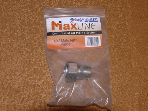 Rapidair maxline piping 3/4&#034; npt adaptor fitting m8003 rapid air max line new for sale