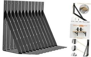 12-Pack Shelf Bracket 11 Inch for Floating Shelf, Heavy Duty Wall Mount L