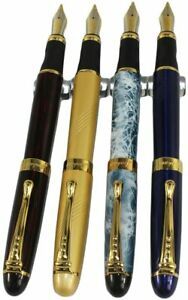 4 PCS in Set Gullor 450 Fountain Pen in 4 Colors (Elegant Colors) with Pen Pouc