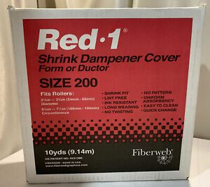 Red 1 Shrink Dampener Cover Size 200 - 569087 Fits Rollers 2 1/8&#034; - 2 3/8&#034;