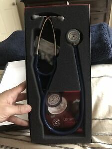 3M Littmann 6155 Cardiology IV 27&#034; Dual Head Stethoscope - Navy Blue