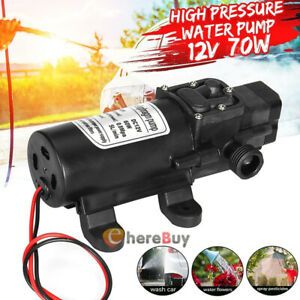 12V DC 70W Water Pump Diaphragm Self Priming RV Camper Marine Boat Shower Auto