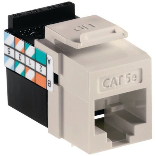 LEVITON 5G108-RT5 QuickPort® CAT-5E Jack (Light Almond)