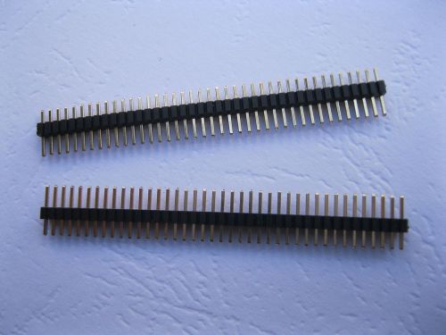 200 pcs 1.0mm 1x40 40pin male breakable pin header single row strip gold plated for sale