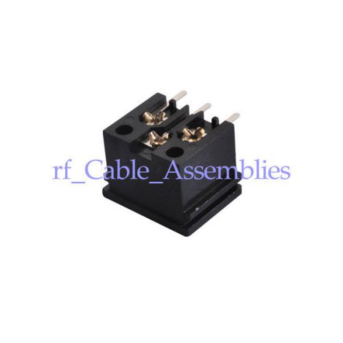 Copper iec ac socket 2.5a 250v / 7a 125v three terminals inlet power plug black for sale