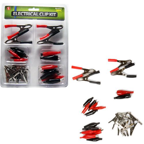 SE 8018CK 28 Piece Assorted Electrical Alligator Clip Set