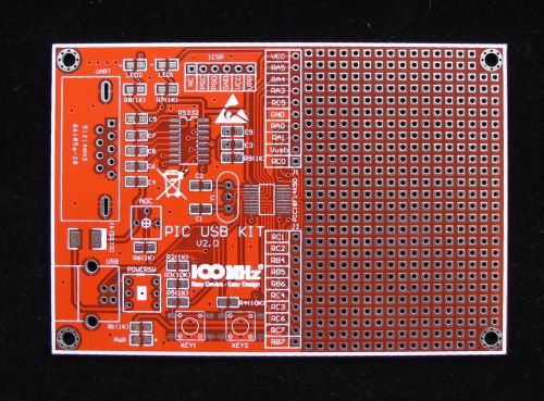 Pic usb development board pcb for pic18f14k50 usb control usb mini kit for sale