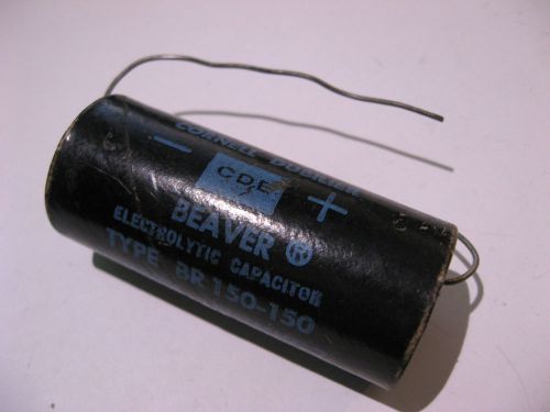 Qty 1 Cornell Dublier CDE Beaver 150MFD 150VDC Capacitor - NOS