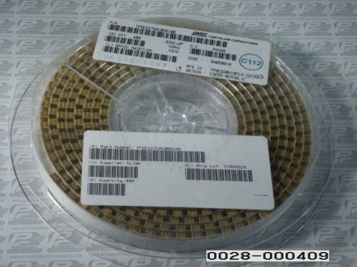 40-PCS CAPACITOR 220UF 10% 336 20% LOW ESR OPTIMUM TPSE227K010R0100 227K010R0100