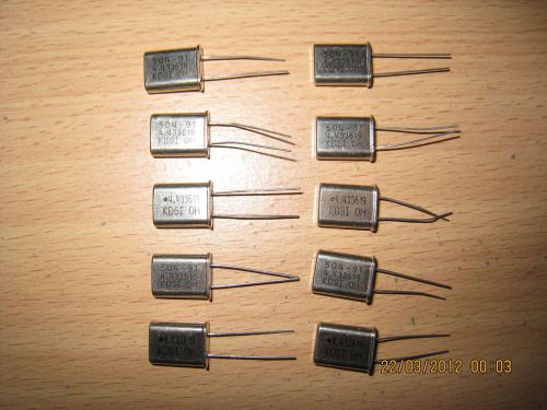 10 X 4.433619 MHz 4.433619MHz 4.433619 M Hz Crystal Oscillator HC-49U NEW