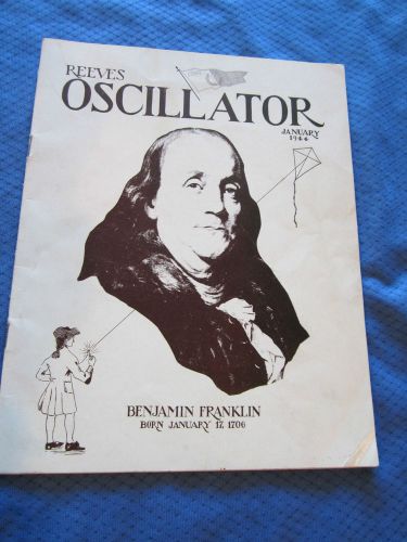 VINTAGE REEVES SOUND LABORATORIES QUARTZ OSCILLATOR PUBLICATION JANUARY 1944