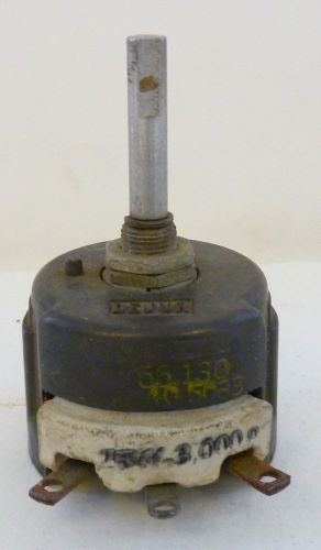 Rheostat potentiometer radio dejur control, 3000 dhms, 55.130, 40.5083, 1532 vtg for sale