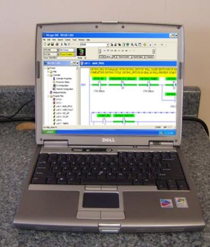 PLC PROGRAMMING LAPTOP MICROLOGIX 5000 500 5 STUDIO MACHINE PANELVIEW PROGRAMMER