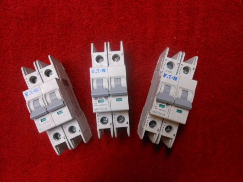 Eaton circuit breaker 10ka 2 pole 3a c curve mfr# wmzt2c03 no reserve for sale