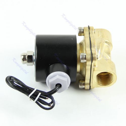 New brass 12v dc 1/2&#034; electric solenoid valve water air fuels gas normal closed for sale