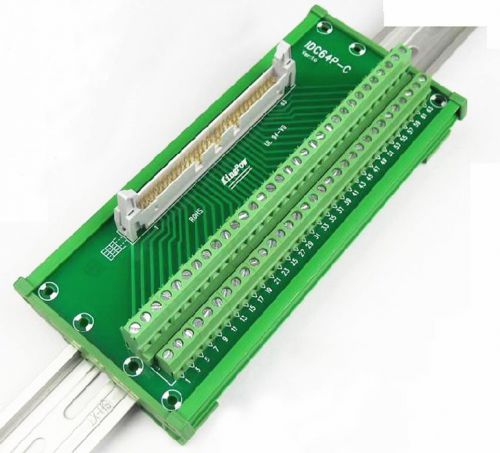 Idc-64 din rail mounted interface module terminal block  plate with housing for sale