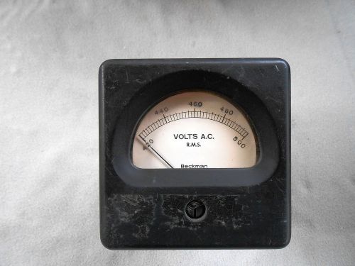 ANTIQUE BECKMAN VOLTS A.C. R.M.S. EXPANDED SCALE METERAERO SPACE METER GAUGE