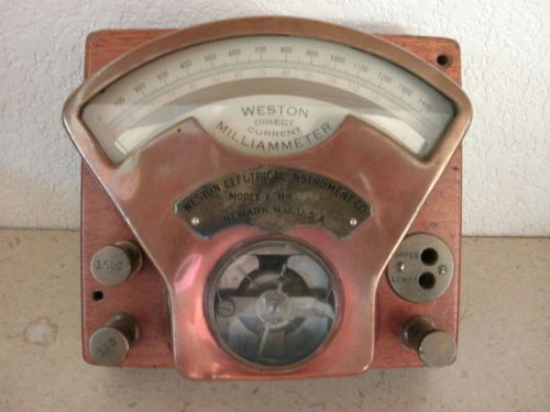 VINTAGE   WESTON   ELECTRICAL  DC  Current Milliammmeter