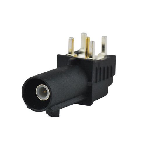 Fakra &#034;a&#034; smb plug pcb mount ra rf connector black for satellite analog radio for sale