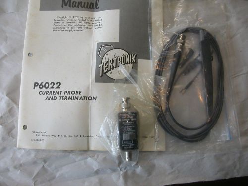 NOS NEW TEKTRONIX P6022 CURRENT PROBE 120MHz + TERMINATION 015-0135-00 +manual