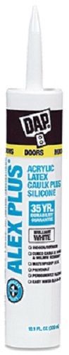 DAP 2 Pack, Alex Plus, 10.1 oz., White, Acrylic Latex Caulk With Silicone