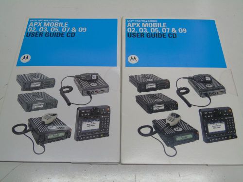 Motorola APX 02,03,05,07&amp;09 2ea. CD/OWNERS MANUAL KIT NEW CHEAP!